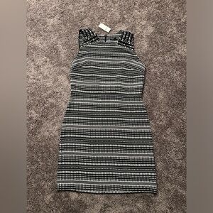 Banana Republic black and white sheath dress size 12